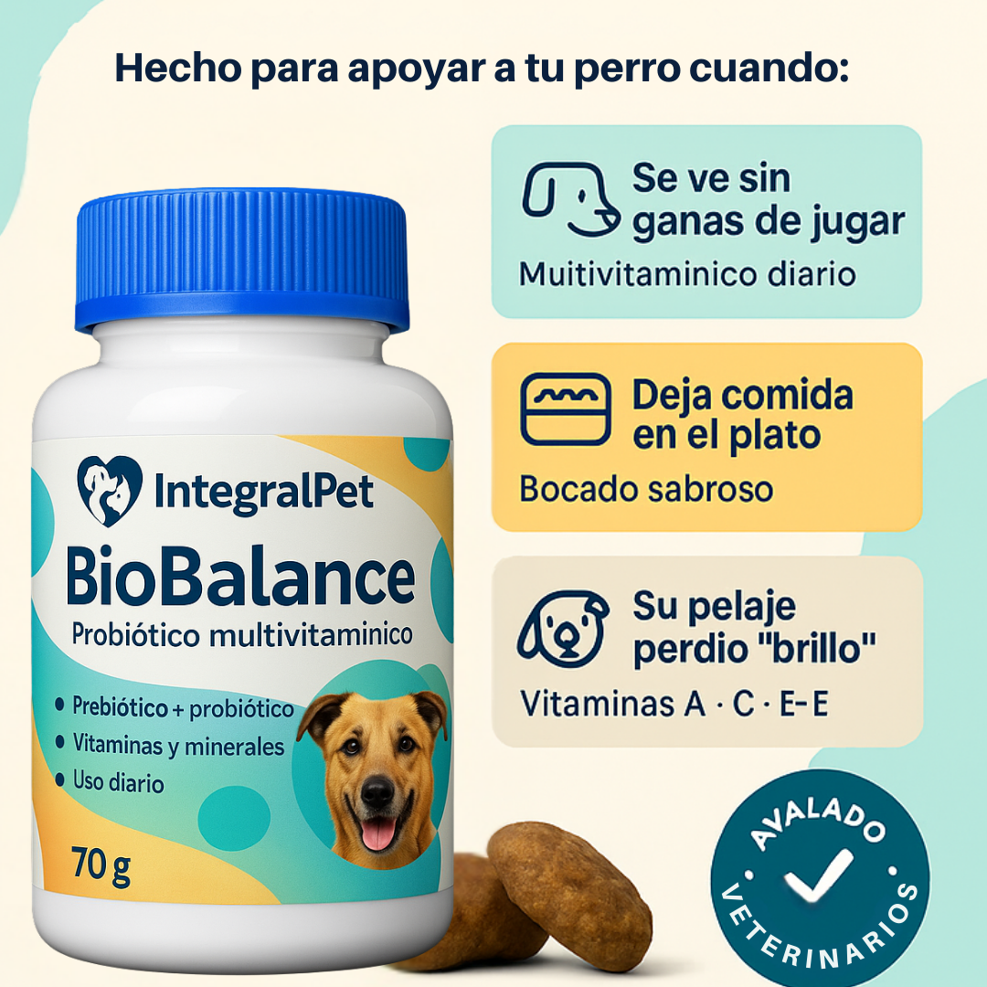 Biobalance Multivitaminico| FORMULA 100% NATURAL | MANTÉN LA SALUD DE TU PERRO ✅