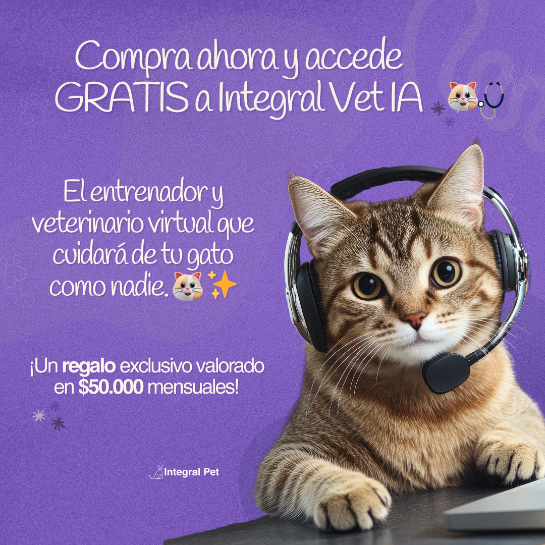 Probiótico IntegralPet™️ Gatos | Suplemento Natural 3 en 1 | Registro sanitario ✅