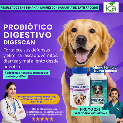 🔴PROMO INCIO DE AÑO 🔴Probiótico IntegralPet™️ | FORMULA 100% COMPROBADA | RECUPERA LA SALUD DE TU PERRO ✅