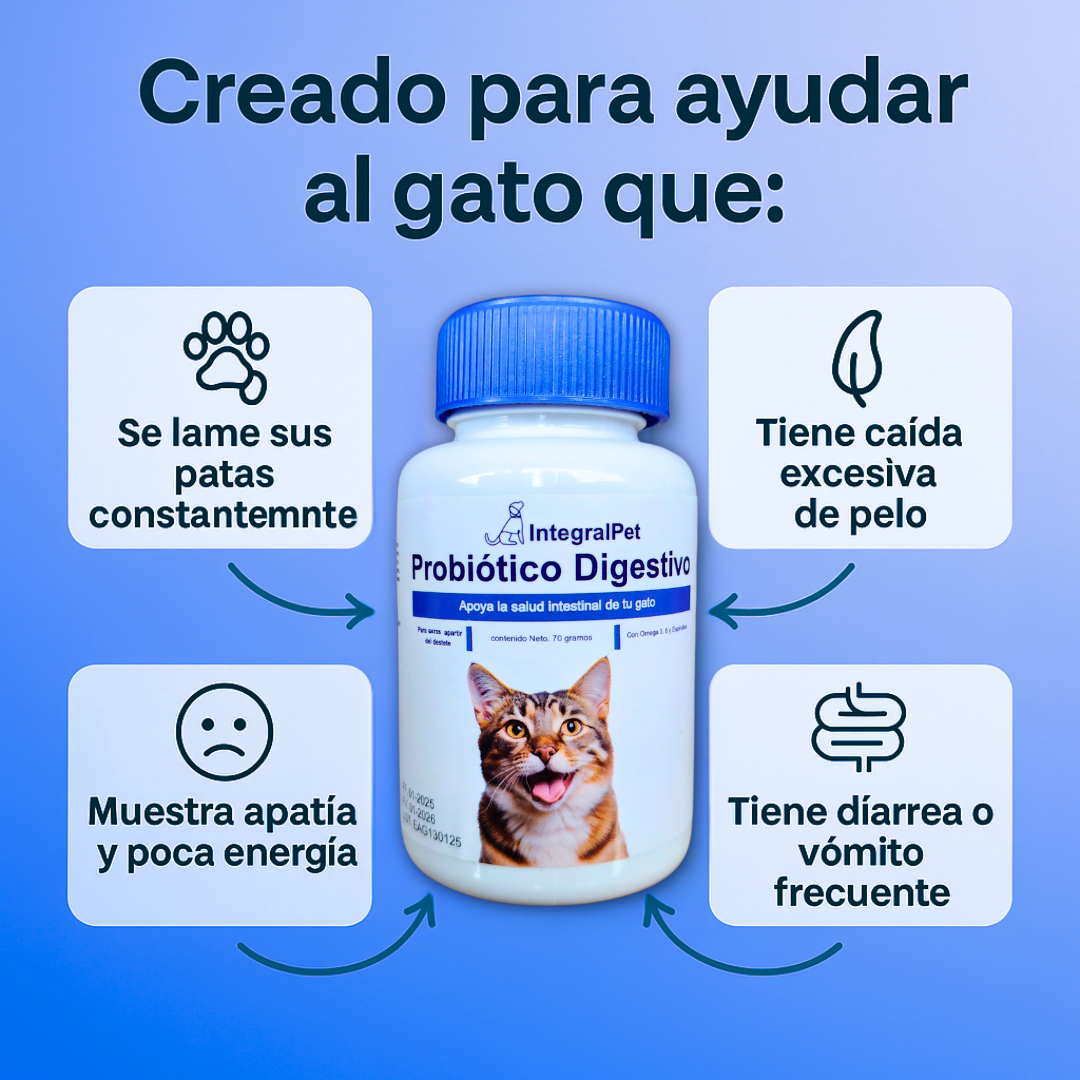 Probiótico Integral Pet™ Gatos | Fórmula Natural Restaurativa™ 🌿 💚