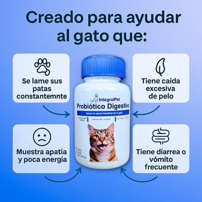 Probiótico Integral Pet™ Gatos | Fórmula Natural Restaurativa™ 🌿 💚