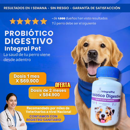 IntegralPet™ | Fórmula Probiótica 3F™ (Desinflama, Reestructura, Refuerza) 💚